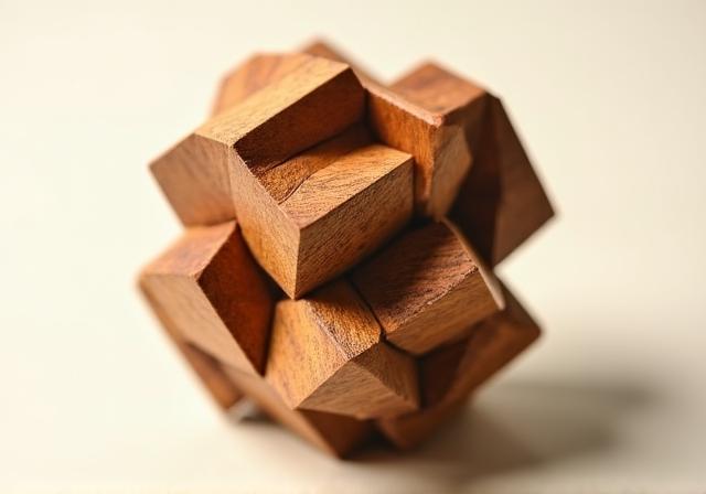 Rompicapo in legno artigianale